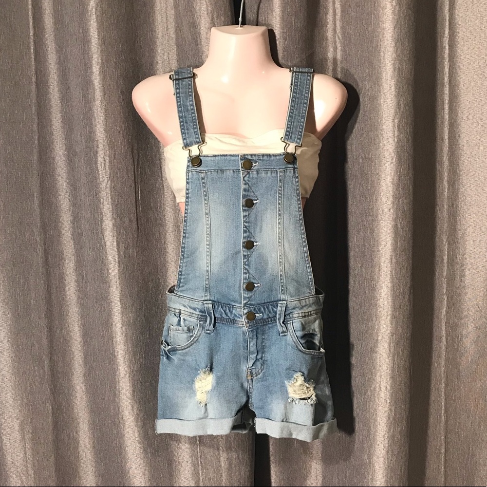 Tinseltown Women’s Overalls Jeans Distressed Jeans